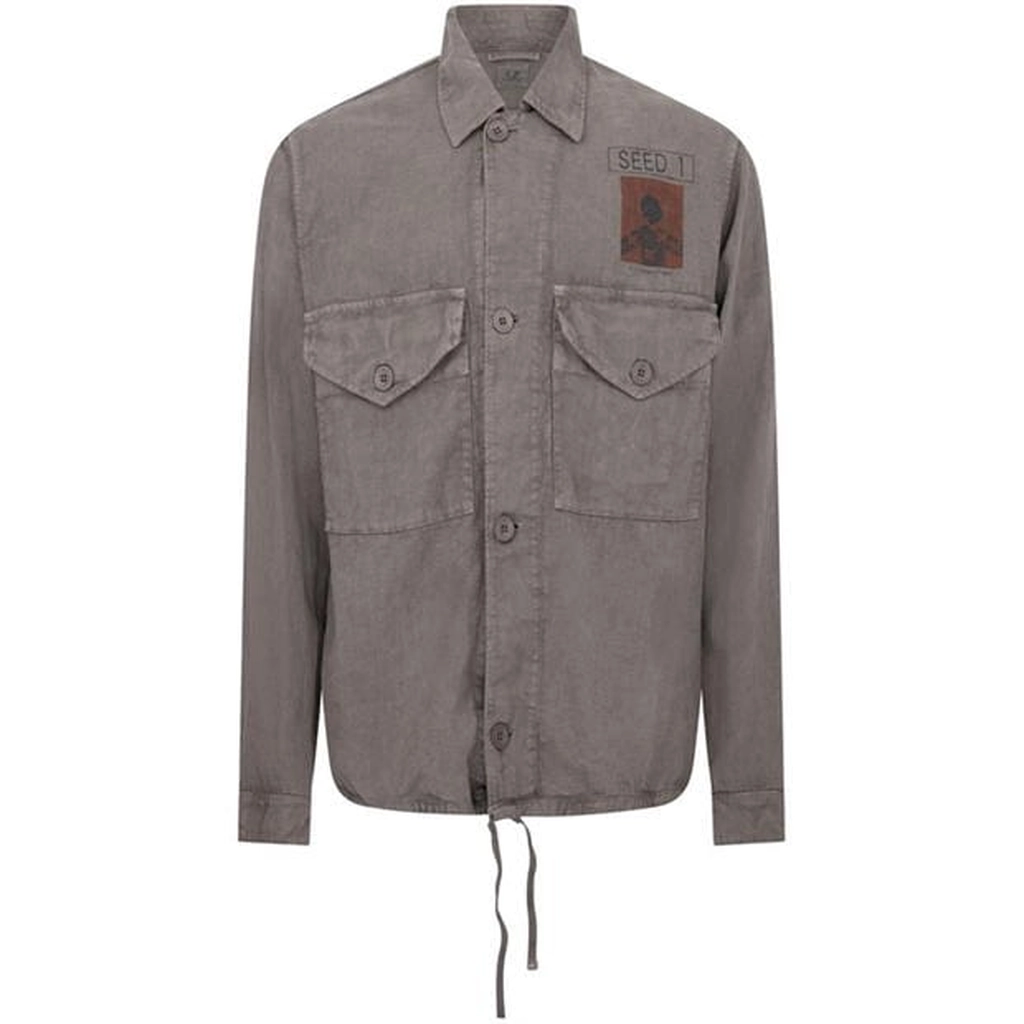 CP Company Seed 2 Button Overshirt - Grey